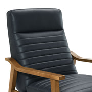 Asher - Modern Push Back Recliner With Wood Arms - R&R Furniture Gallery (Fountain Valley, CA)