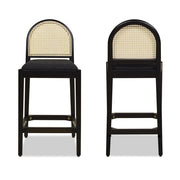 Panama - Curved Back Cane Counter Stool (Set of 2) - R&R Furniture Gallery (Fountain Valley, CA)