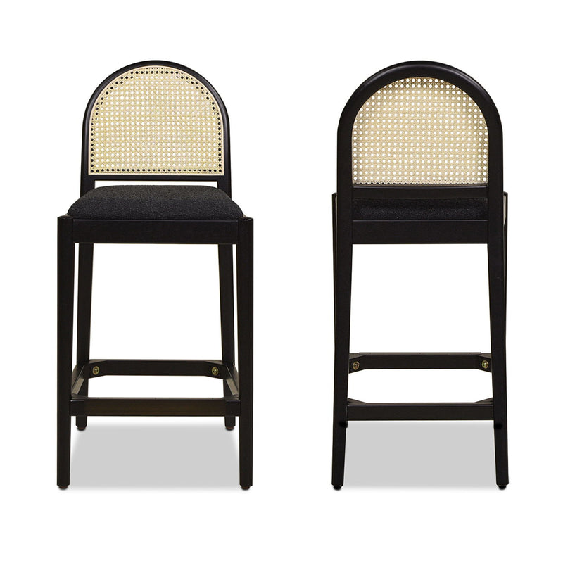 Panama - Curved Back Cane Counter Stool (Set of 2) - R&R Furniture Gallery (Fountain Valley, CA)