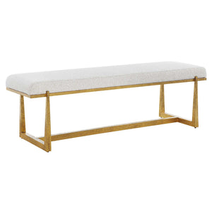 Midas - Bench - Antique Gold & White