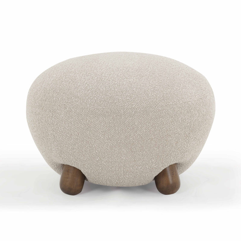 Pucker - Boucle Ottoman - Warm Gray - R&R Furniture Gallery (Fountain Valley, CA)