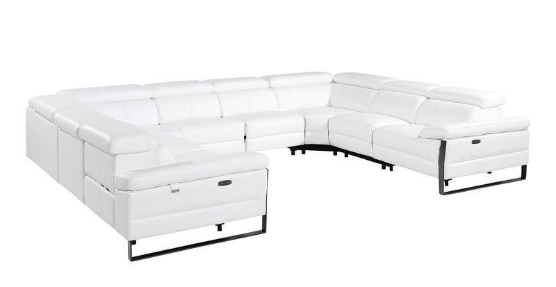 1246 - 8-Piece U-Shaped Modular Power Reclining Sectional With 4 Power Recliners And Power Headrests