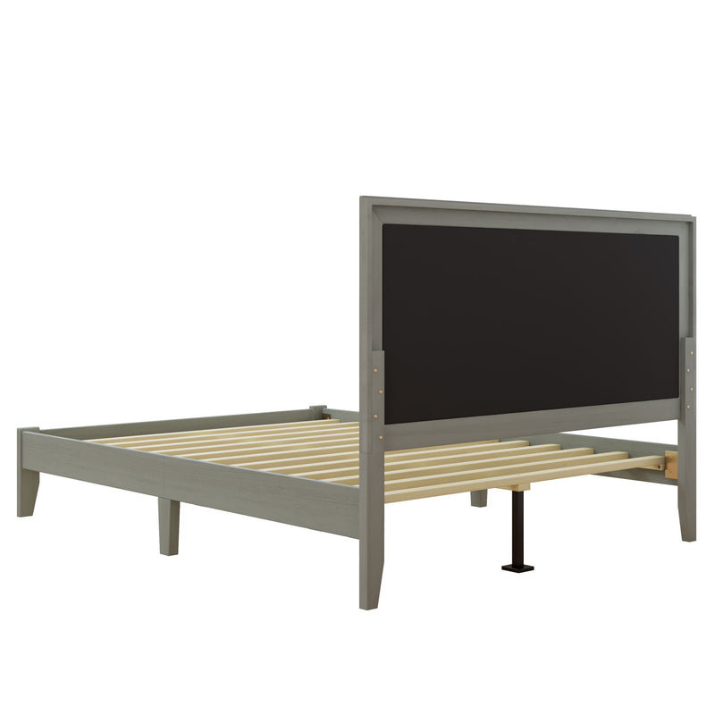 Mid Century Modern Platform Bed With Upholstered Headboard - R&R Furniture Gallery (Fountain Valley, CA)