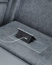 Studio Cave - Power Reclining Sofa - Steel - R&R Furniture Gallery (Fountain Valley, CA)