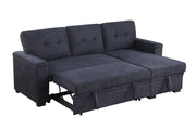 Lucca II - 84.5"W Reversible Sleeper Sectional Sofa with Storage Chaise - R&R Furniture Gallery (Fountain Valley, CA)
