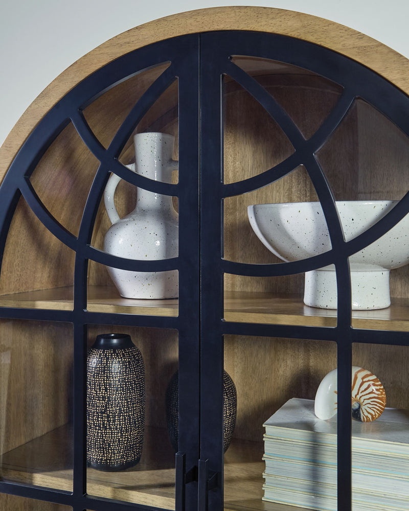 Gwenwich - Accent Cabinet - Natural / Black - R&R Furniture Gallery (Fountain Valley, CA)