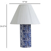 Stamp - Pleated Table Lamp - Blue - R&R Furniture Gallery (Fountain Valley, CA)