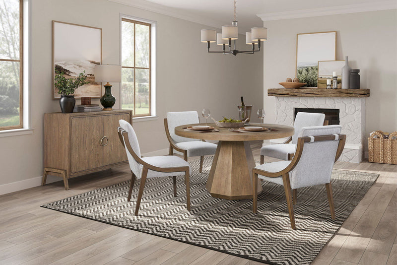 Elegant Round Dining Table - R&R Furniture Gallery (Fountain Valley, CA)