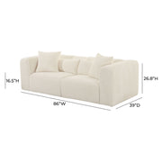 Tarra - Fluffy Oversized Corduroy Modular Loveseat - R&R Furniture Gallery (Fountain Valley, CA)