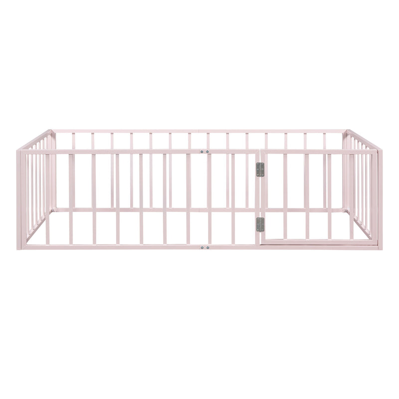 Metal Floor Bed Frame With Fence And Door - R&R Furniture Gallery (Fountain Valley, CA)