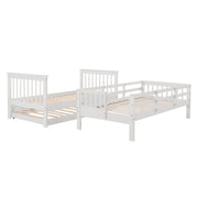 DreamHaus stairway bunk bed with built-in storage drawers and safety guard rail, ideal for bedroom space-saving and organization.
