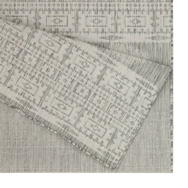 Sunshine - 5'3" X 7'3" Indoor, Outdoor Area Rug Polypropylene - Silver - R&R Furniture Gallery (Fountain Valley, CA)