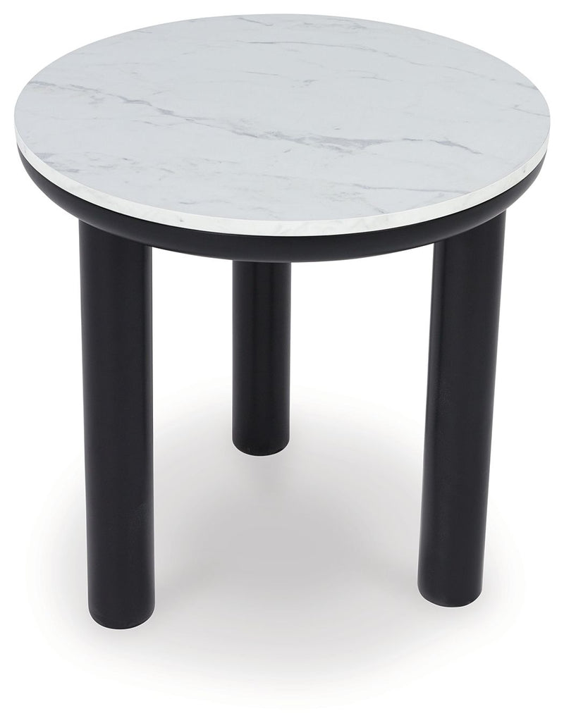 Xandrum - Occasional Table Set (Set of 3) - Black / White - R&R Furniture Gallery (Fountain Valley, CA)