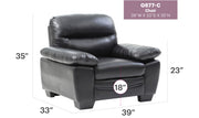 Glory Furniture Marta arm chair with a modern design, featuring a plush upholstered seat and wooden legs, ideal for living rooms.
