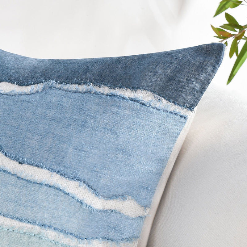 Classic Home Bikram accent pillow in Capri Blue Multi with vibrant, patterned fabric for decorative home decor.