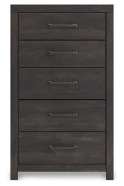 Hollivern - Five Drawer Chest - Dark Gray - R&R Furniture Gallery (Fountain Valley, CA)