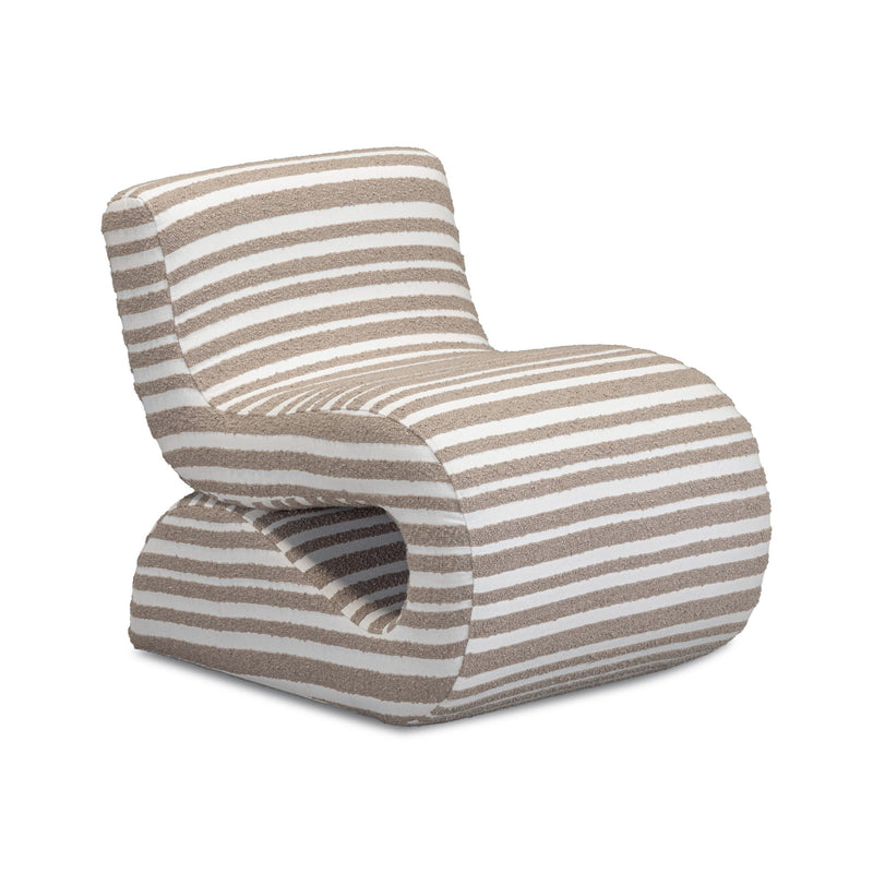 Senna - Jacquard Organic Stripes Accent Chair - Taupe - R&R Furniture Gallery (Fountain Valley, CA)
