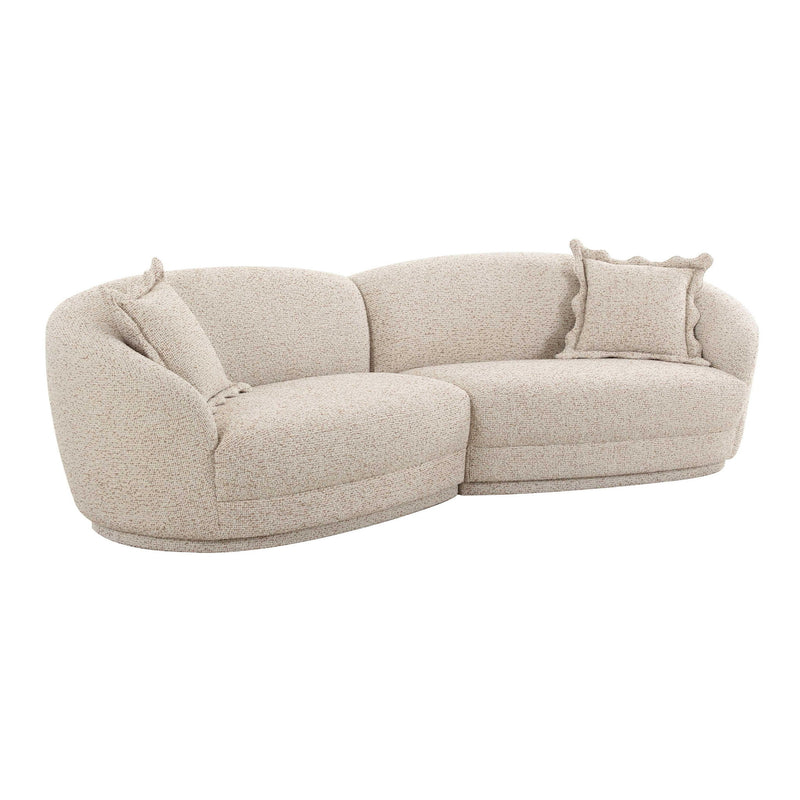 Marion - Textured Boucle Sectional - Two-Tone - R&R Furniture Gallery (Fountain Valley, CA)