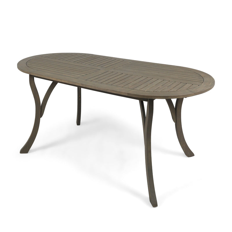 Outdoor Table With Smooth Lines, Slat Top - R&R Furniture Gallery (Fountain Valley, CA)