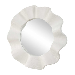 Wave Length - Round Mirror - White