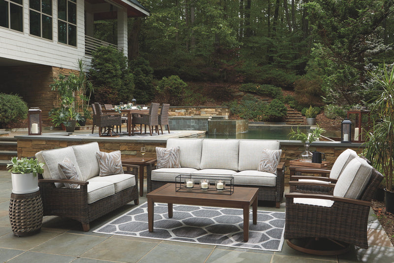 Paradise Trail - Sofa with Cushion - Medium Brown - R&R Furniture Gallery (Fountain Valley, CA)