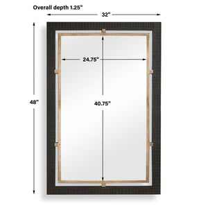 Guerra - Mirror - Walnut & Brass