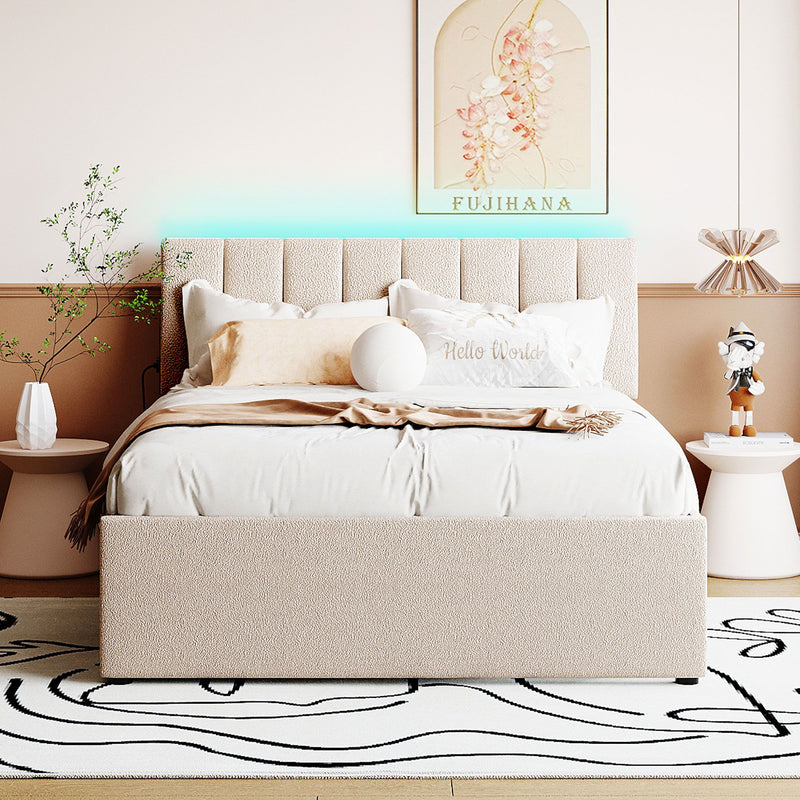 Upholstered Platform Bed With Trundle - R&R Furniture Gallery (Fountain Valley, CA)