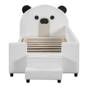 Upholstered Daybed With Bear Shaped Headboard, Hydraulic System And Breathable Fence - R&R Furniture Gallery (Fountain Valley, CA)