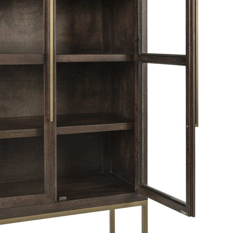 Freemont - Solid Wood Tall Cabinet - Kona Brown - R&R Furniture Gallery (Fountain Valley, CA)