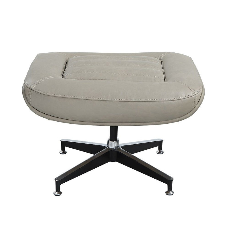 Piran - Ottoman - Twilight Top Grain Leather - R&R Furniture Gallery (Fountain Valley, CA)