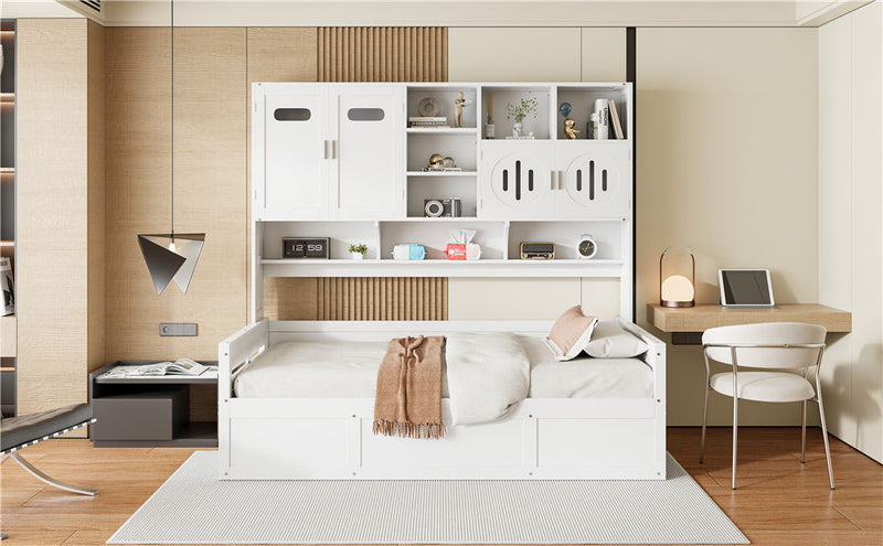 Daybed With All-In-One Cabinet And Shelf - R&R Furniture Gallery (Fountain Valley, CA)