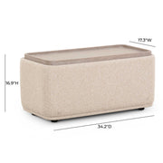 Sylvie - Ottoman Table - Cream - R&R Furniture Gallery (Fountain Valley, CA)