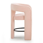TOV Furniture Malone counter height stool with wooden legs and upholstered seat, ideal for kitchen counters or bars