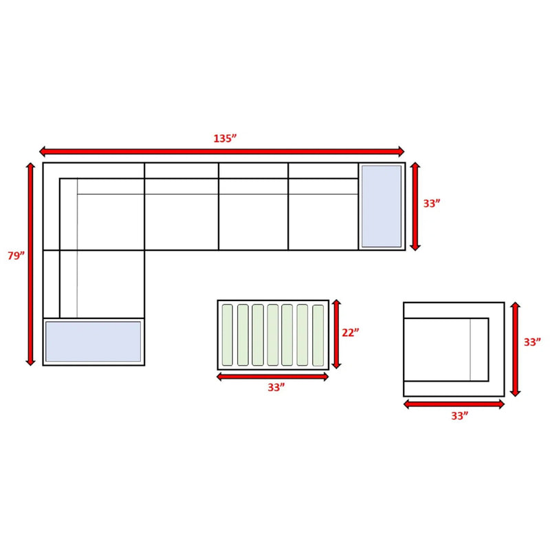 Stylish Entertainment Sectional Set, Outdoor Living - R&R Furniture Gallery (Fountain Valley, CA)