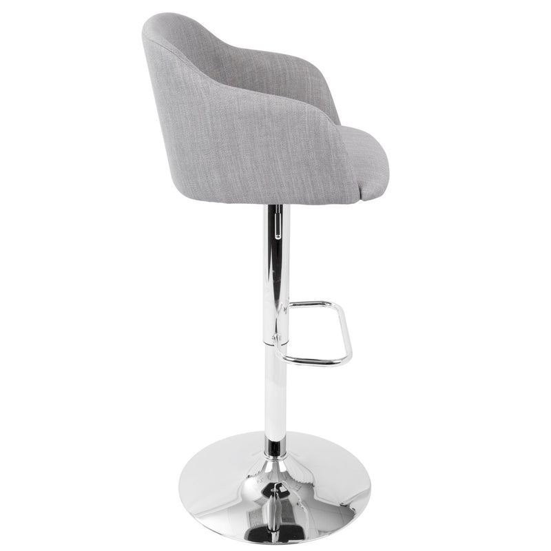 Daniella - Contemporary Adjustable Barstool With Swivel - Gray