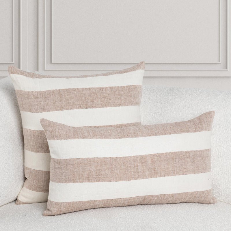Classic Home Eleanor 14x26 inch natural ivory accent pillow with soft fabric and subtle textured design.