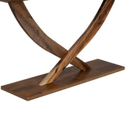 Console Table With Cross Leg Base And Reinforced Support Plate - R&R Furniture Gallery (Fountain Valley, CA)