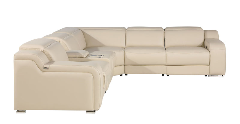1116 - Power Reclining Italian Leather Sectional - R&R Furniture Gallery (Fountain Valley, CA)