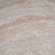 Modern Concrete Side Table With Travertine, Indoor / Outdoor Use - Beige - R&R Furniture Gallery (Fountain Valley, CA)