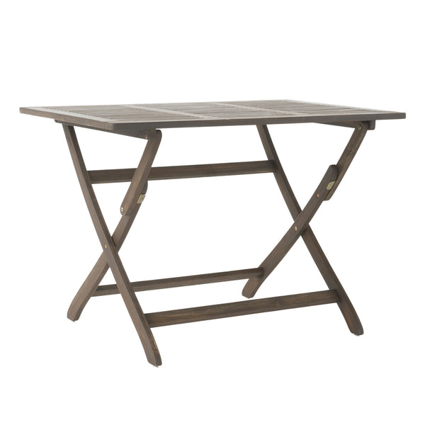 Blissique - Outdoor Foldable Wood Dining Table With Slat Design