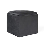 Rockwood - Upholstered Cube Storage Ottoman With Tray - R&R Furniture Gallery (Fountain Valley, CA)