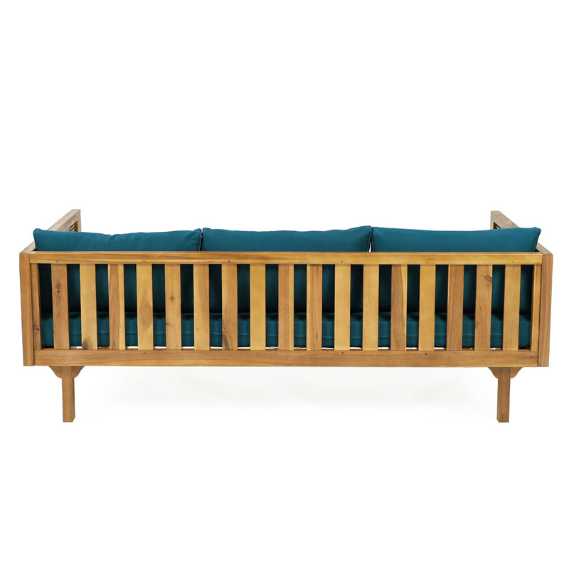 Claremont - 3 Seater Daybed Teak Acacia Wood Water Resistant Cushions - R&R Furniture Gallery (Fountain Valley, CA)