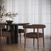 Spara - Performance Boucle Dining Chair - Chocolate Brown - R&R Furniture Gallery (Fountain Valley, CA)