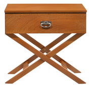Glory Furniture accent nightstand with a durable wooden finish, featuring a single drawer and open storage shelf.