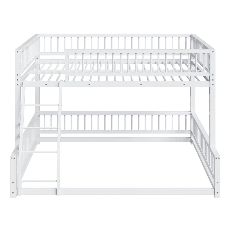Bunk Bed Frame With Ladder And Safety Guardrails - R&R Furniture Gallery (Fountain Valley, CA)