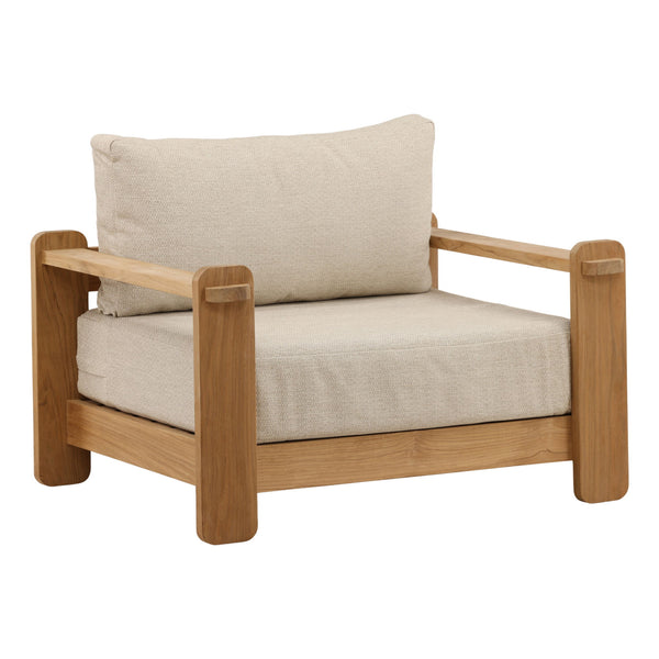 Julie - Outdoor Sofa Chair - Fairfax Taupe And Natural