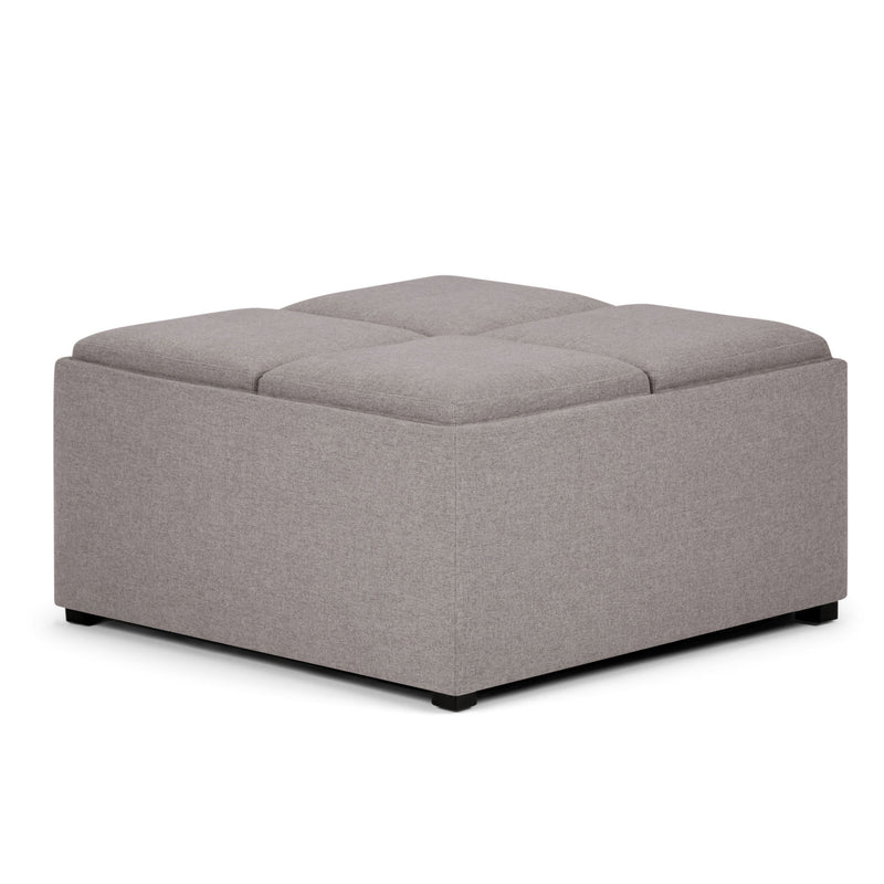 Avalon - Square Coffee Table, Storage Ottoman - R&R Furniture Gallery (Fountain Valley, CA)