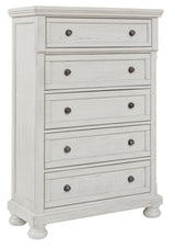 Robbinsdale - Five Drawer Chest - Antique White - R&R Furniture Gallery (Fountain Valley, CA)