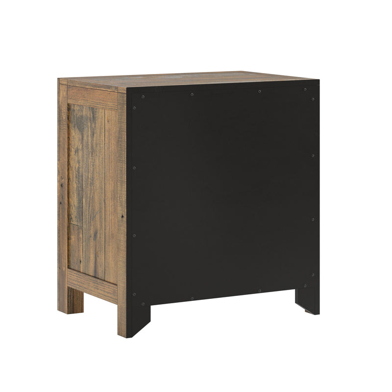 Rustic 2 Drawer Nightstand - Brown - Wood - R&R Furniture Gallery (Fountain Valley, CA)