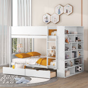 Bunk Bed With 2 Drawers And Multi Layer Cabinet - R&R Furniture Gallery (Fountain Valley, CA)
